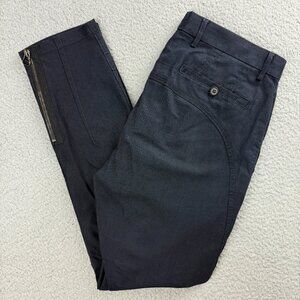 Lanvin Pants Mens Euro 46 Small S Navy Blue Ankle Zip Skinny Fit Biker Moto 1